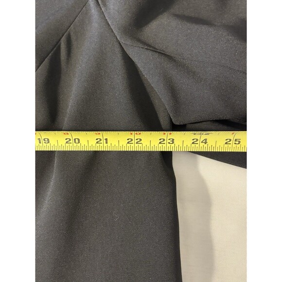 ADRIANNA PAPELL Black Single Button Ruched Sleeve Blazer 18W Zip Pocket Classic - Picture 10 of 12